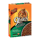 9 Lives  tuna & egg flavor adult cat food Left Picture